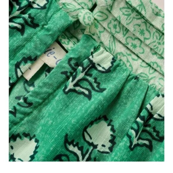 Johnnie-O Elin Contrast Block Print Tank Top in Ming Green Square Neck Breezy - Picture 10 of 16